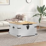 vidaXL storage box avec étagère Blanc 78 x 78 x 45 cm Pin massif