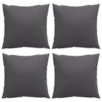 vidaXL Coussins de canapé lot de 4 anthracite 60x60 cm tissu
