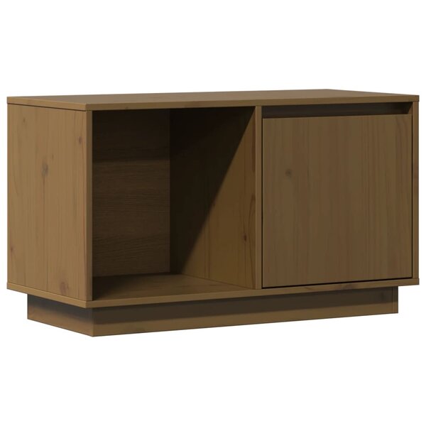 vidaXL Meuble TV Marron miel 74x35x44 cm Bois de pin massif