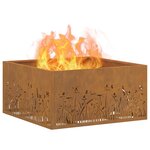 vidaXL Braise Marron 60 x 60 x 30 cm Acier