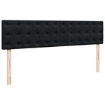 VidaXL Cadre de lit ottoman avec matelas noir 200x200cm velours