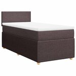 vidaXL Sommier à lattes de lit avec matelas Marron foncé 90x200 cm