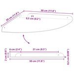 vidaXL Étagère Murale avec étagère 2 Pièces Noir 18 x 18 x 2.3 cm