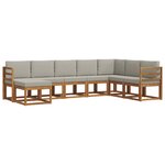 vidaXL Ensemble de canapés d'extérieur 8 pc Gris Naturel et Clair