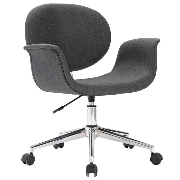 vidaXL Chaise pivotante de bureau Gris Tissu