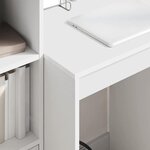 vidaXL Bureau avec rangement avec tiroir 2 Pièces Blanc Bois d'ingénierie