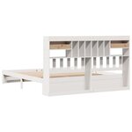 vidaXL Lit bibliothèque sans matelas blanc 180x200 cm bois pin massif