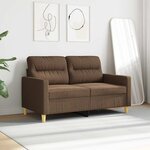vidaXL Canapé à 2 places Marron 120 cm Tissu