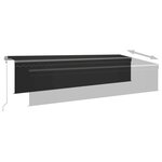 vidaXL Auvent automatique rétractable avec store 6x3 m Anthracite