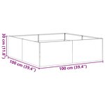 vidaXL Jardinière anthracite 100x100x30 cm acier