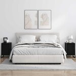 vidaXL Table de chevet 2 Pièces Chêne noir 39 5 x 30 x 50 cm