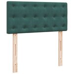 vidaXL Cadre de lit ottoman avec matelas vert foncé 100x200 cm velours