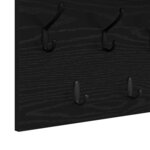 vidaXL Porte-manteau mural avec étagère Chêne noir 80 x 40 x 12 cm