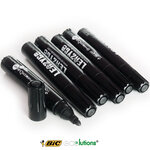 Lot de 2 Feutres marqueurs permanents BIC noir LEAZYGO