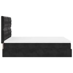 VidaXL Cadre de lit ottoman avec matelas noir 140x200 cm velours