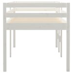 vidaXL Lit haut sans matelas blanc 75x190 cm bois de pin massif