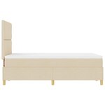 vidaXL Lit à ressorts avec matelas Crème 120 x 200 cm tissu