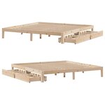 vidaXL Cadre de lit avec tiroirs sans matelas 200x200 cm