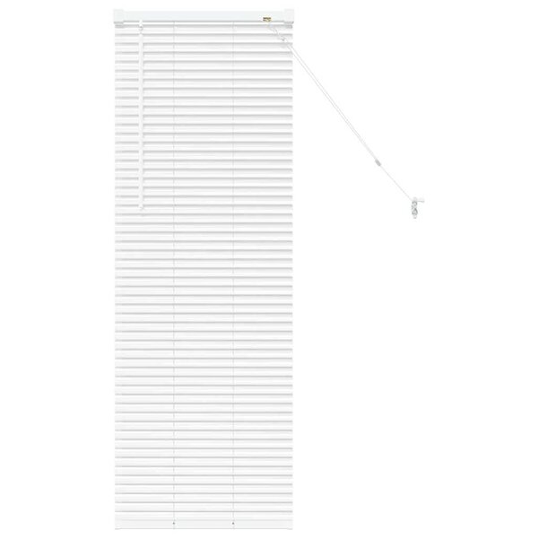 vidaXL Store de Fenêtre avec des rideaux Blanc Aluminium