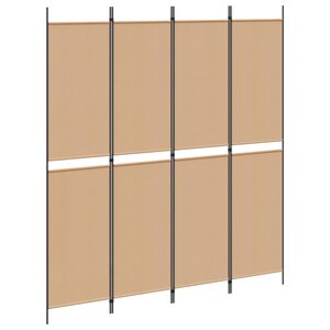 vidaXL Paravent 4 panneaux Beige 200 x 220 cm Tissu