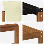 vidaXL Ensemble de canapés d'extérieur 6 pc Naturel et Crème