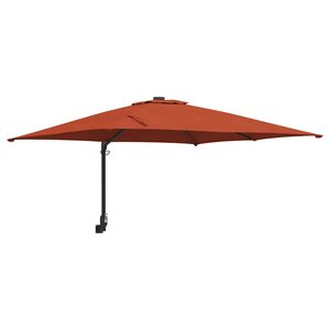vidaXL Parasol de jardin Rouge et Noir 248.5 x 247.5 x 160 cm