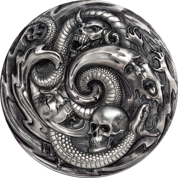 Monnaie PANDORA BOX Evil Within EHR Epic High Relief 3 Oz Argent 20$ Palau 2019