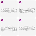 vidaXL Ensemble de canapés d'extérieur 8 Pièces Naturel et Beige