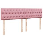 vidaXL Sommier à lattes de lit avec matelas Rose 200x200 cm Velours