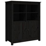 vidaXL Buffet Noir 83x41 5x100 cm Bois massif de pin