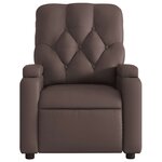 vidaXL Fauteuil inclinable électrique Marron Similicuir