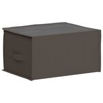 vidaXL Boîte de rangement avec fenêtre transparente 2 Pièces Gris