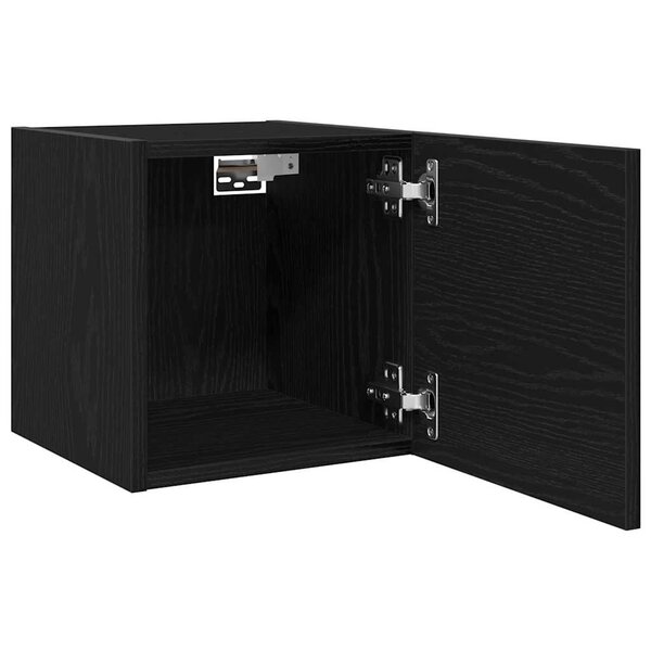 vidaXL Meuble TV 2 Pièces Noir 30.5 x 30 x 30 cm Bois d'ingénierie