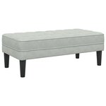 Banc vidaXL Gris clair 113 cm en velours