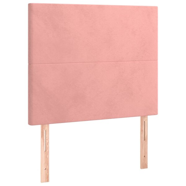 vidaXL Tête de lit Rose 100x5x118/128 cm Velours