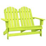 vidaXL Chaise de jardin Adirondack 2 places Bois de sapin massif Vert