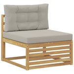 vidaXL Ensemble de canapés d'extérieur 6 pc Blanc et gris clair
