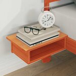 vidaXL Cadre de lit avec tables de chevet avec tête de lit Marron cire