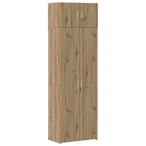 vidaXL Armoire de rangement 3 Pièces Chêne artisanal