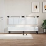vidaXL Tête de lit suspendue Blanc Tissu
