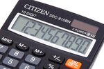 Calculatrice de table SDC-810BN 10 Chiffres Noir CITIZEN