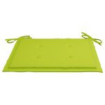 vidaXL Chaises de jardin avec coussins vert vif lot de 8 Teck massif