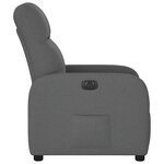 vidaXL Fauteuil inclinable électrique Gris foncé Tissu