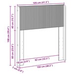 vidaXL Tête de lit Sonoma gris PB