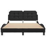 vidaXL Cadre de lit avec LED sans matelas noir 120x200 cm