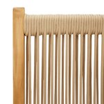 vidaXL Chaises de jardin lot de 2 beige bois d'acacia et polypropylène