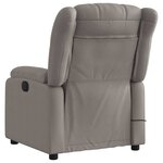 vidaXL Fauteuil de massage inclinable Taupe Tissu