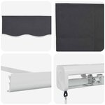 vidaXL Auvent Rétractable Anthracite 300 x 250 cm Tissu  Métal