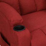 vidaXL Fauteuil inclinable Rouge bordeaux Tissu