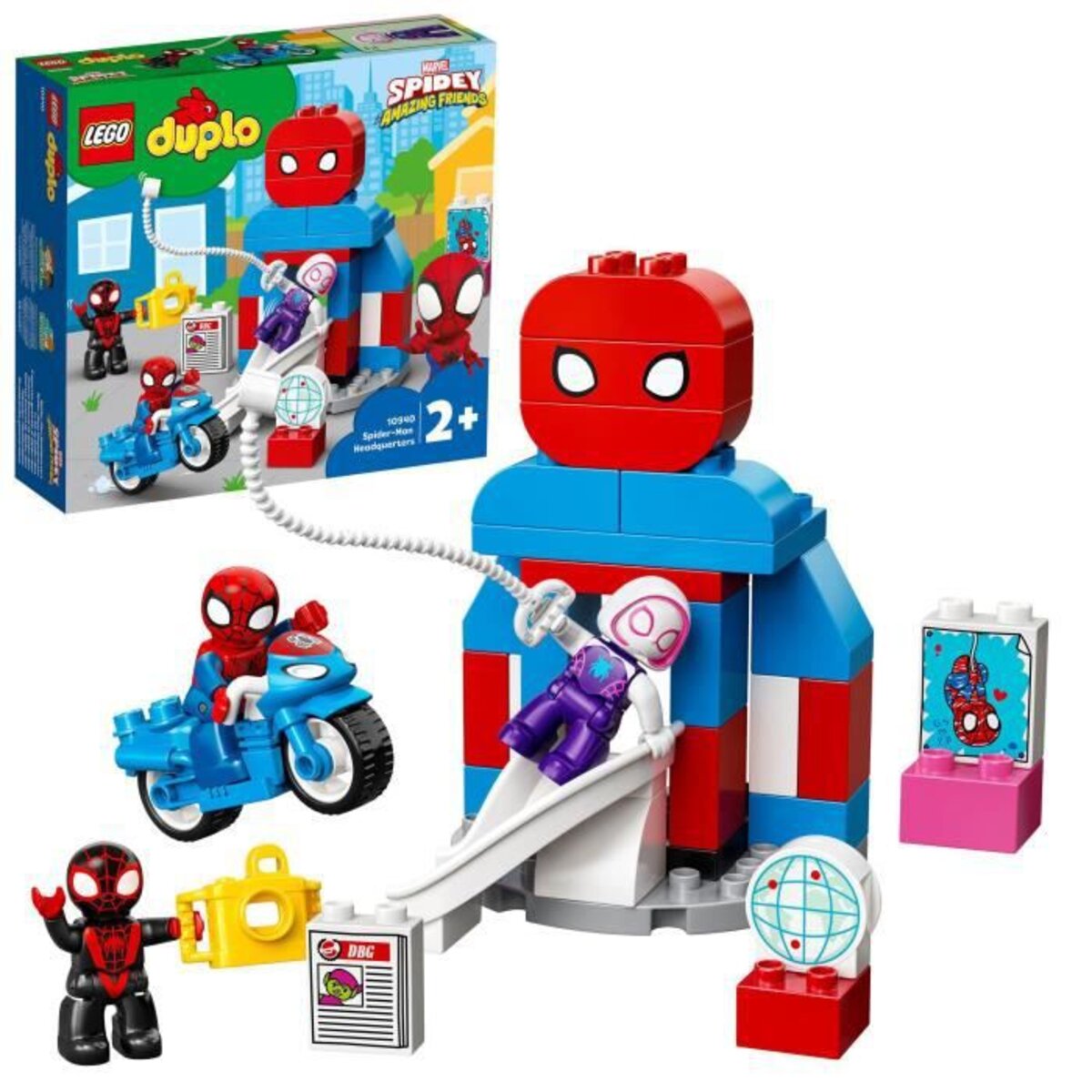 Lego 10940 duplo marvel le qg de spider-man – jouet enfant 2 ans